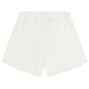 Girls White Logo Shorts
