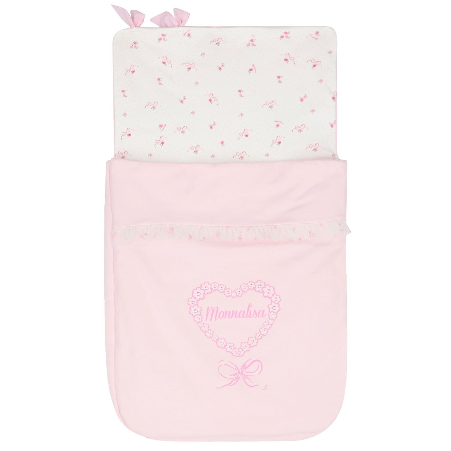 Baby Girls Pink & White Heart Nest, 1, hi-res