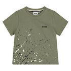 Younger Boys Green Logo T-Shirt, 1, hi-res