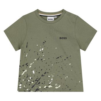 Younger Boys Green Logo T-Shirt