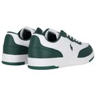 Boys White & Green Logo Trainers, 1, hi-res