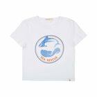 Boys White Cotton T-shirt, 1, hi-res