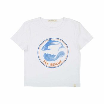 Boys White Cotton T-shirt