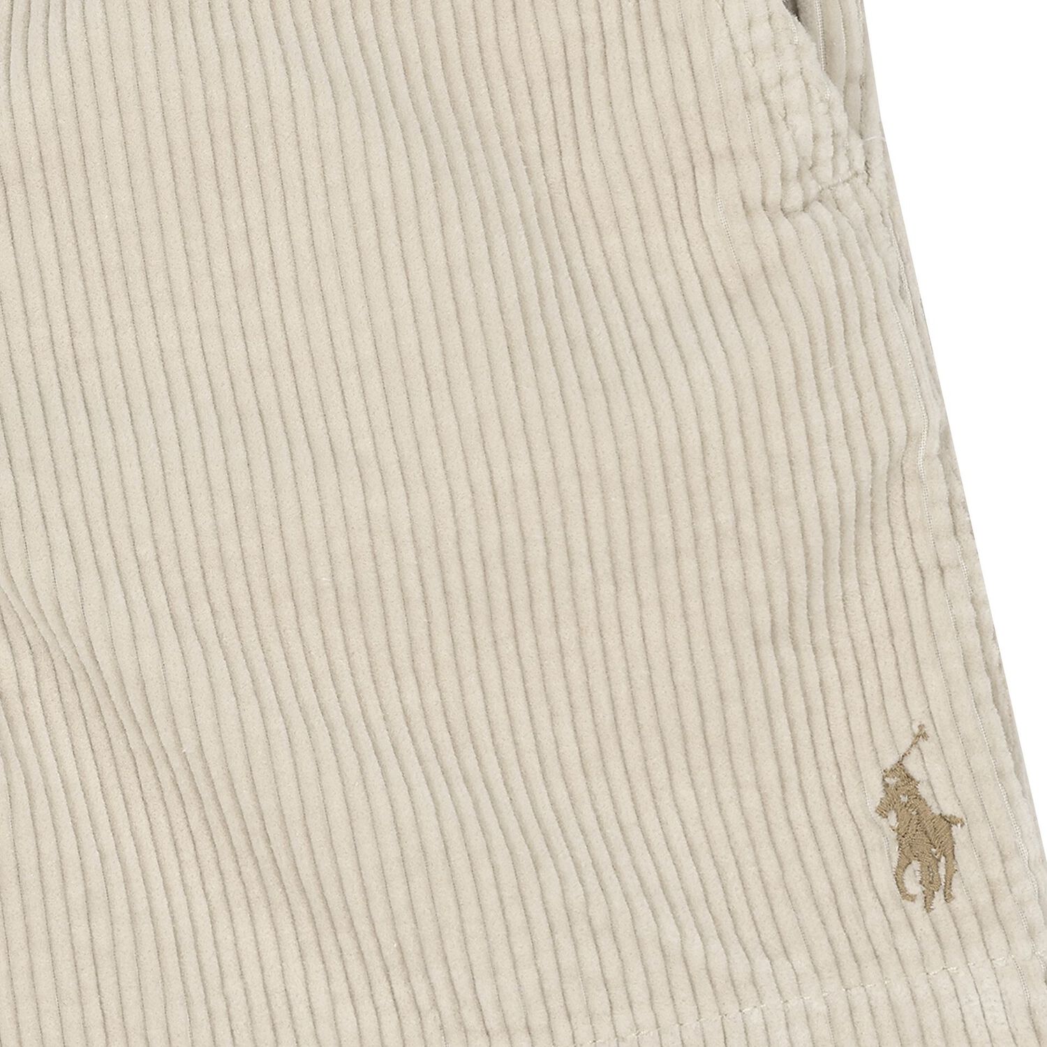 Boys Beige Logo Corduroy Shorts, 1, hi-res