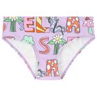 Girls Purple Floral Bikini, 1, hi-res