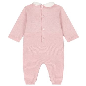 Baby Girls Pink Knitted Romper