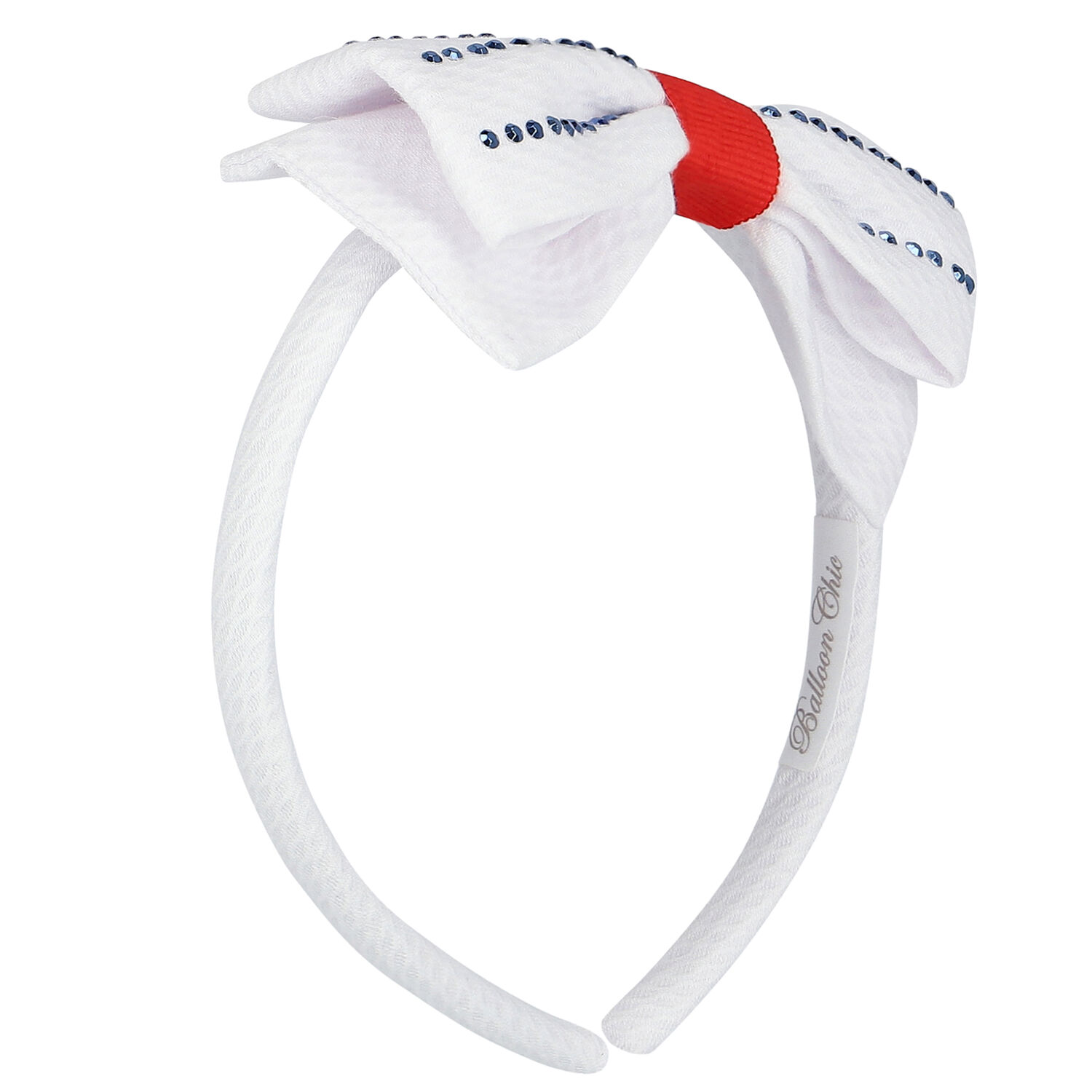Girls White Bow Headband, 1, hi-res image number null