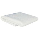 Baby Boys Ivory & Blue Logo Baby Blanket, 2, hi-res