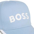 Baby Boys Blue Logo Cap, 2, hi-res