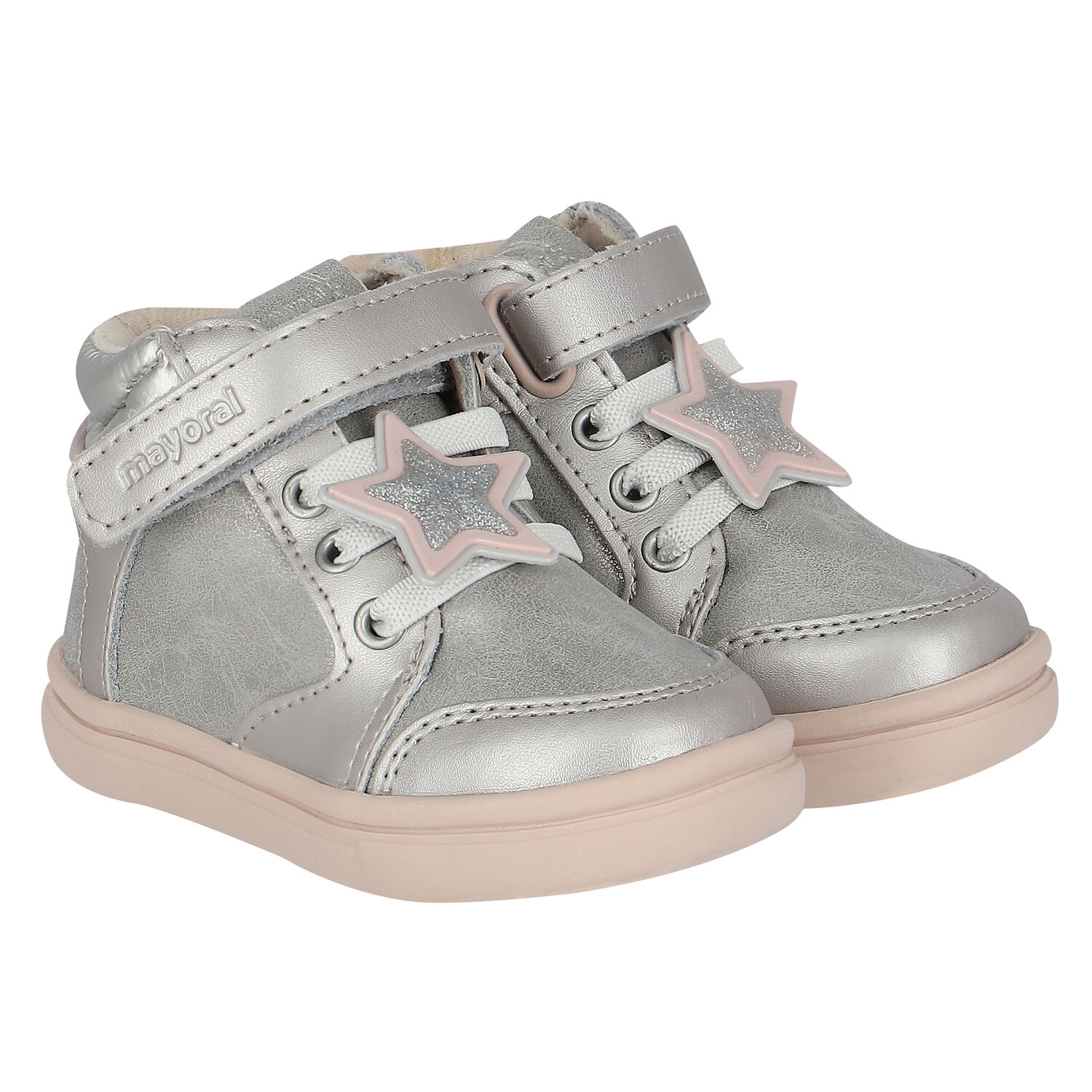 Girls Silver Trainers, 1, hi-res