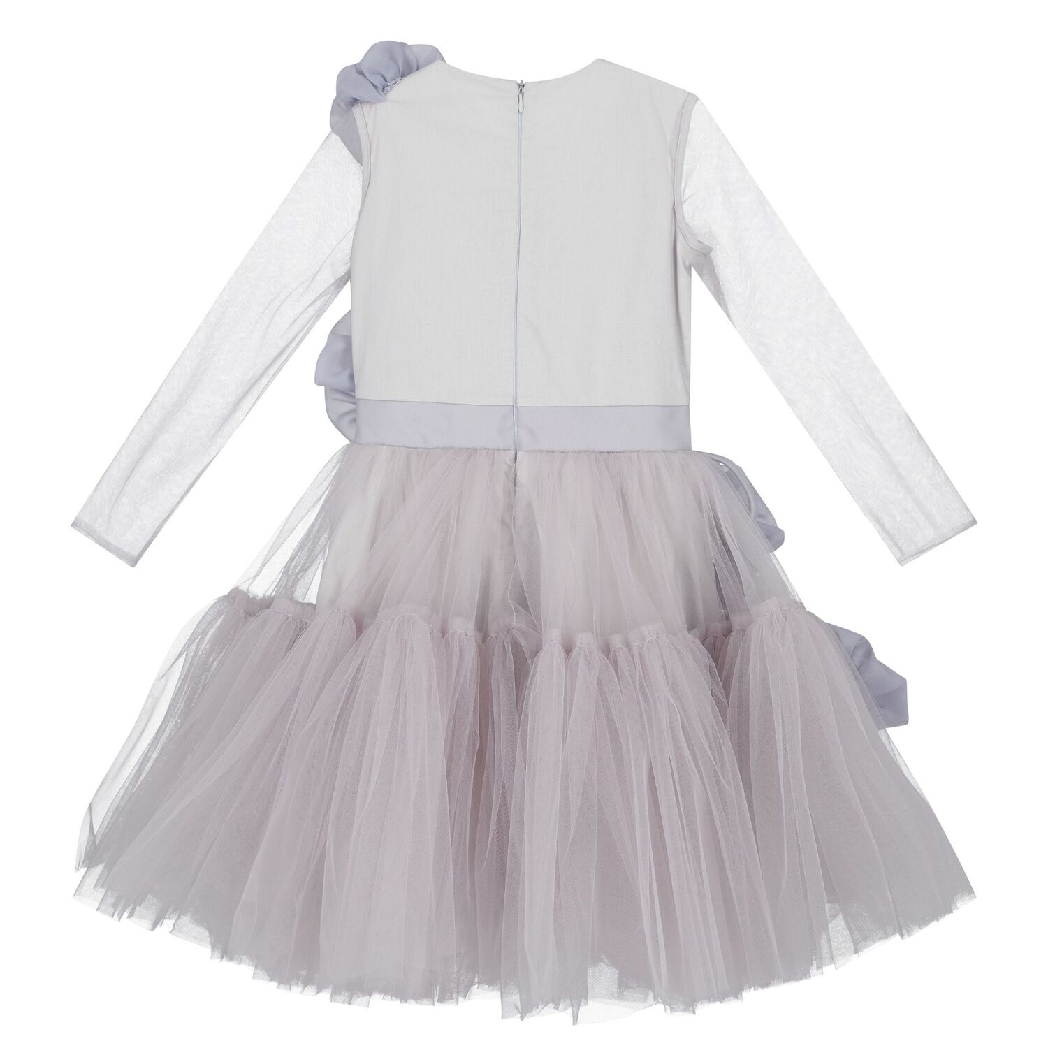 Girls Purple Logo Tulle Dress, 1, hi-res image number null