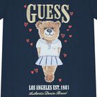 Girls Navy Blue Teddy Bear Logo Dress, 2, hi-res