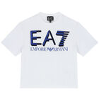 Boys White Logo T-Shirt, 3, hi-res