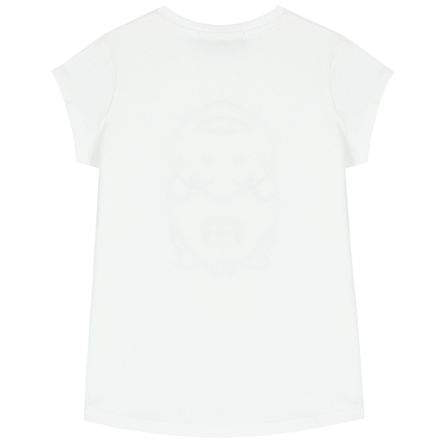 Girls White Rabbit Logo T-Shirt, 1, hi-res