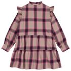 Girls Pink Checked Dress, 1, hi-res