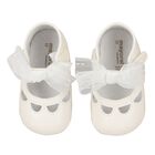 Baby Girls Ivory Bow Pre Walker Shoes, 4, hi-res