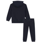 Boys Navy Logo Tracksuit, 1, hi-res