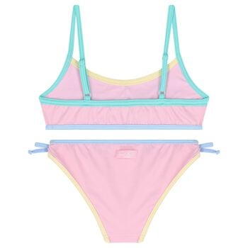 Girls Pink Logo Bikini