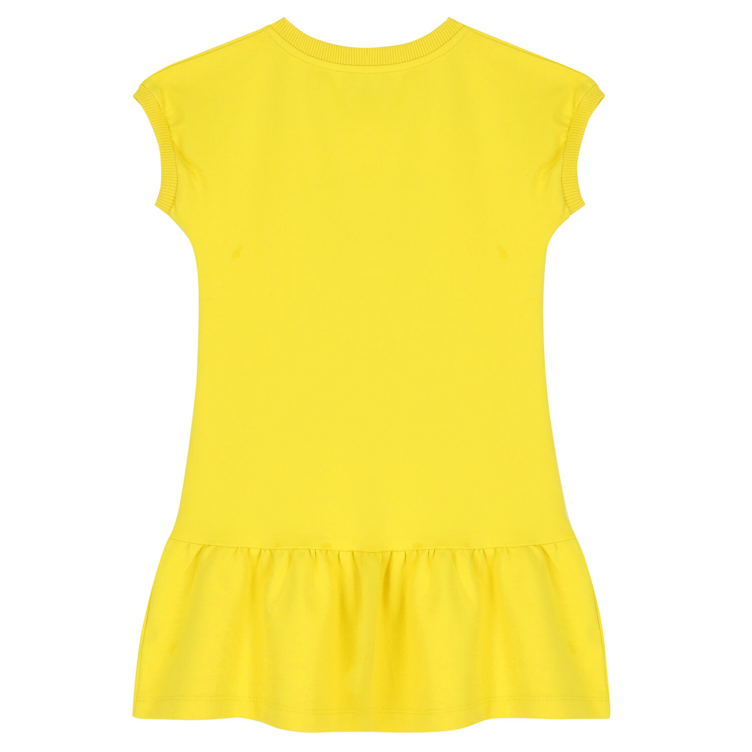 Girls Yellow Teddy Logo Dress, 7, hi-res image number null