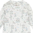 Baby Boys White & Blue Carousel Babygrow, 1, hi-res