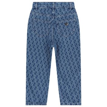 Boys Blue Denim Logo Jeans
