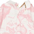 Baby Girls Ivory & Pink Geo Map Babygrow Gift Set, 3, hi-res