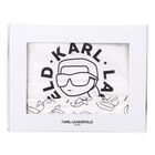 Baby Boys White Ikonik Logo Blanket, 1, hi-res