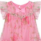 Baby Girls Pink Floral Tulle Dress, 2, hi-res