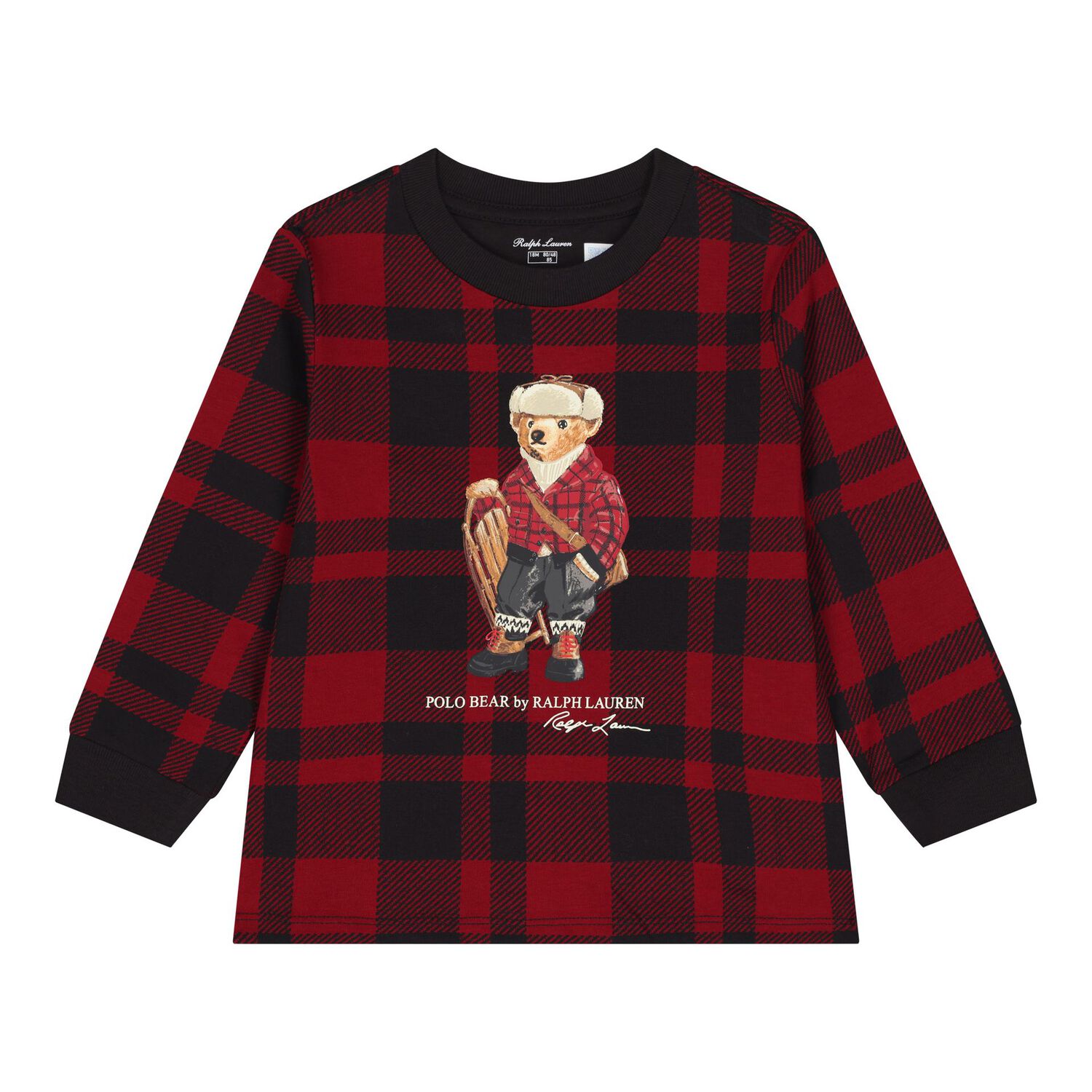 Baby Boys Red & Black Tartan Tracksuit, 1, hi-res