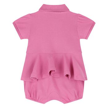 Baby Girls Pink Cotton Romper