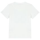 Boys White & Blue Logo Shorts Set, 1, hi-res