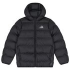 Black Logo Puffer Jacket, 1, hi-res