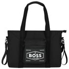 Black Logo Baby Changing Bag, 1, hi-res