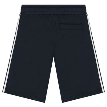 Younger Boys Navy Blue Logo Shorts