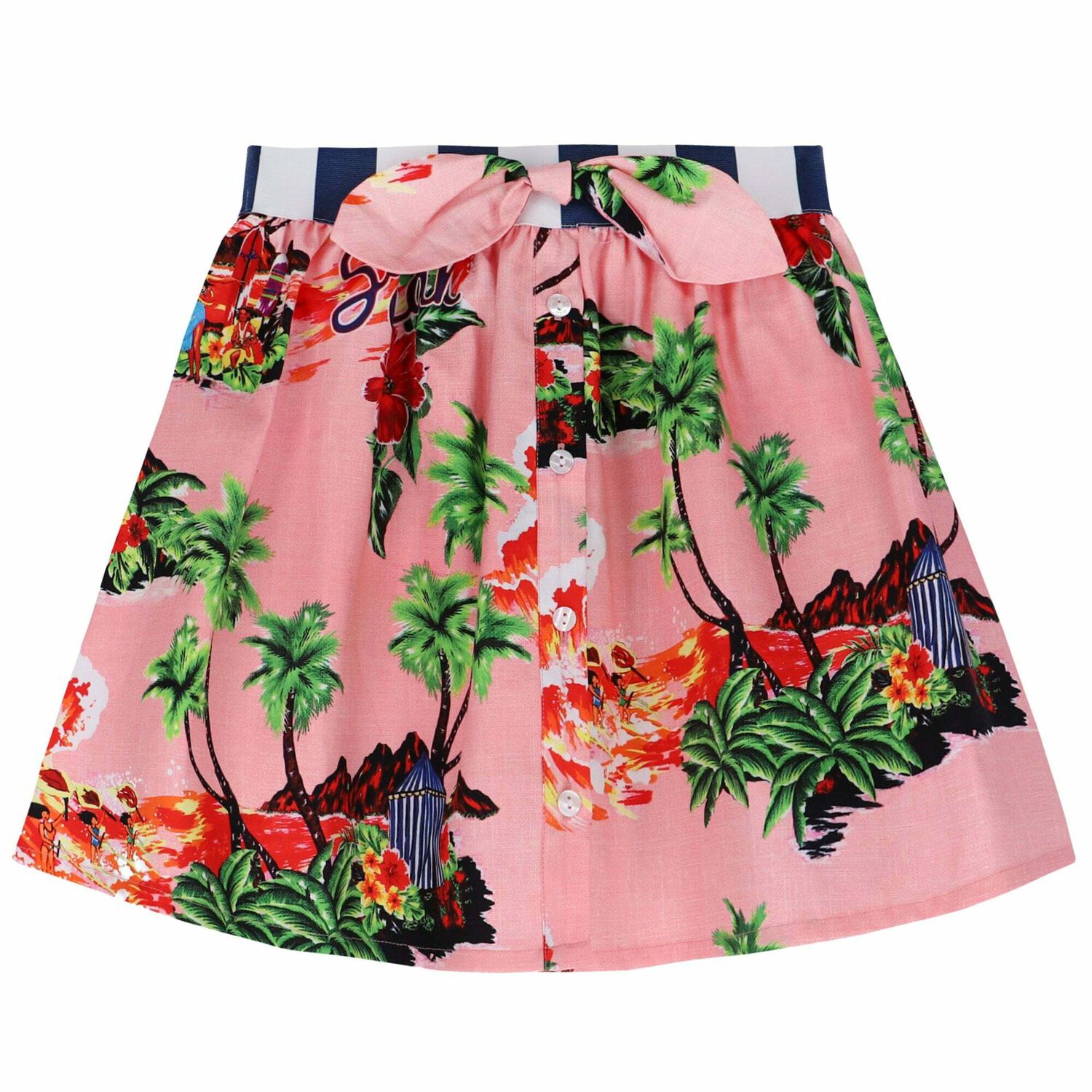 Girls Pink Printed Skirt, 1, hi-res