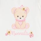 Younger Girls Ivory Long Sleeve Top, 1, hi-res