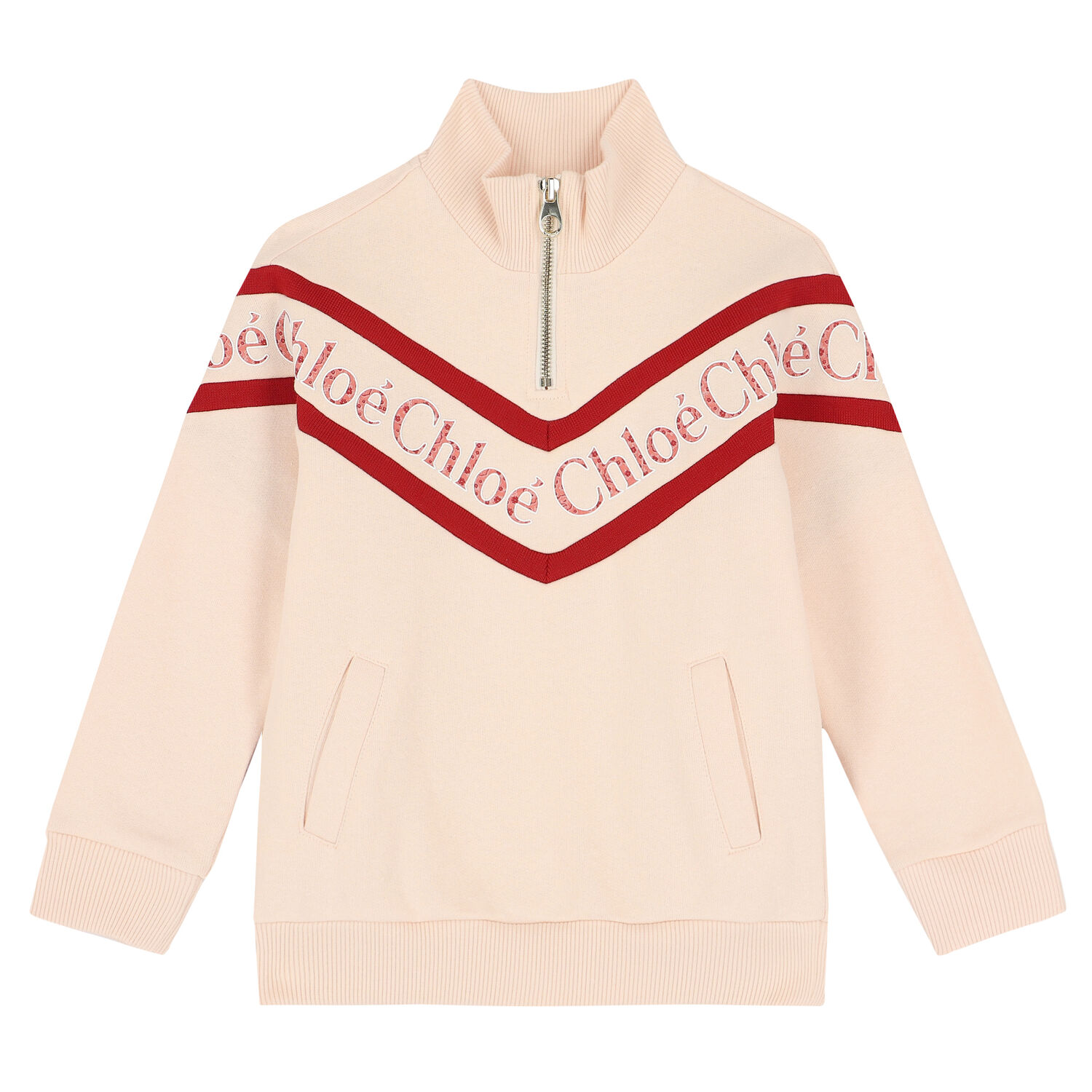 Girls Pink Logo Sweatshirt, 1, hi-res image number null