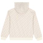 Girls Beige Logo Hooded Top, 1, hi-res