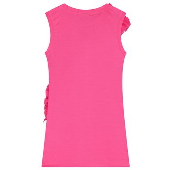 Girls Pink Ruffled Dress