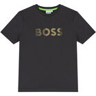 Boys Grey Logo T-Shirt, 2, hi-res
