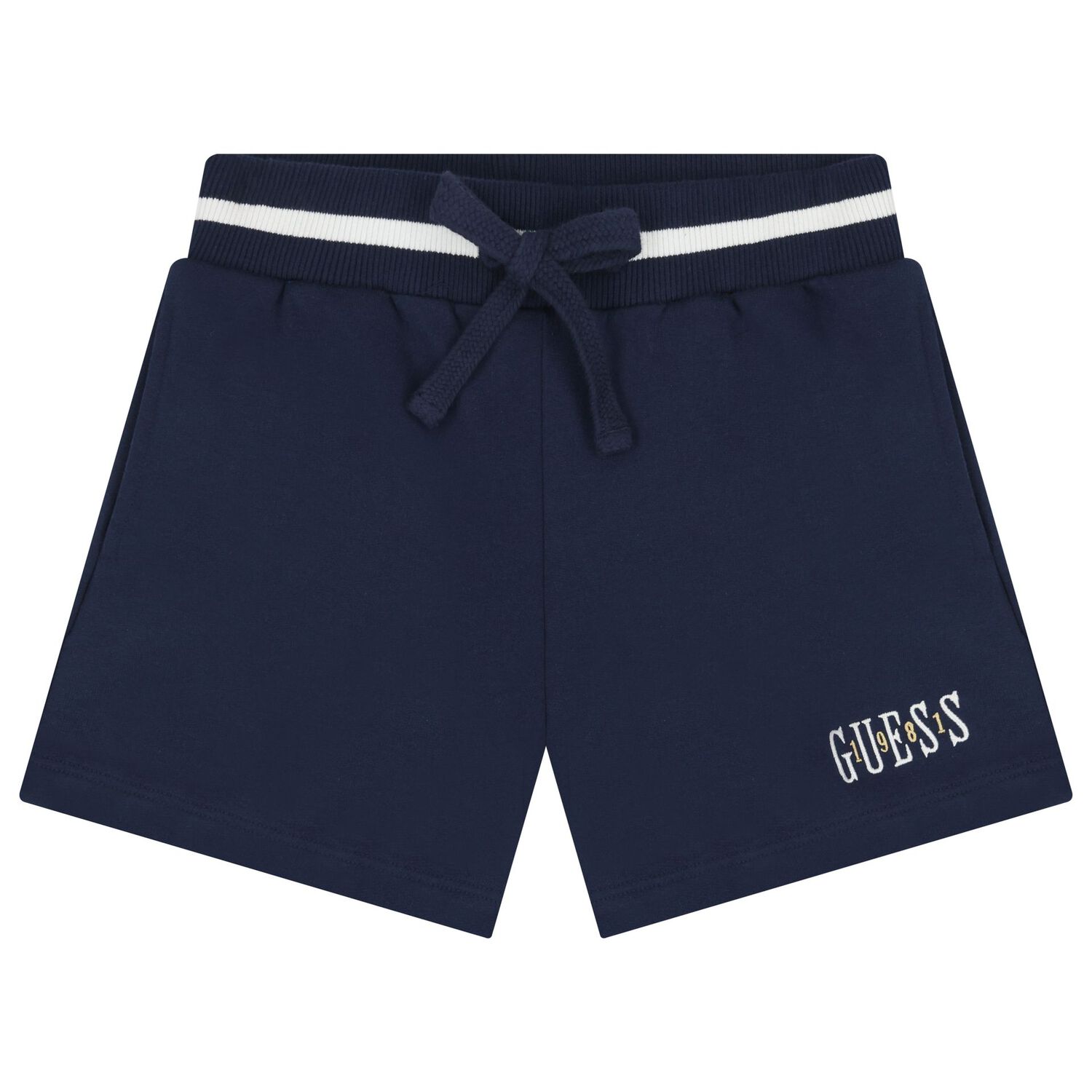 Girls Navy Blue Logo Shorts Set, 1, hi-res