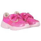 Girls Pink Sequins Trainers, 1, hi-res