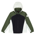 Boys Navy, Khaki & White Logo Jacket, 1, hi-res