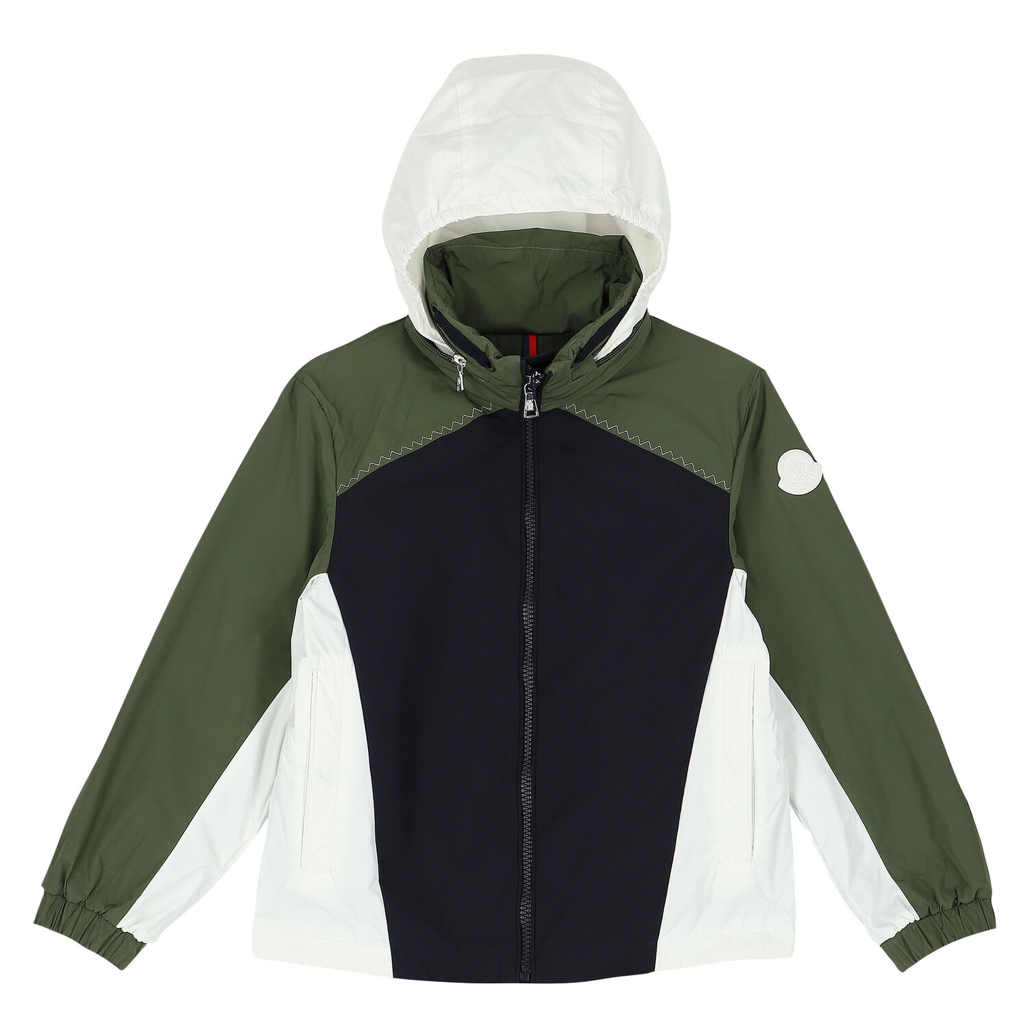 Boys Navy, Khaki & White Logo Jacket, 1, hi-res image number null