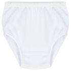 Baby Girls White and Pink Smocked Dress, 1, hi-res