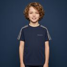 Boys Navy Blue Logo T-Shirt, 1, hi-res