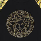 Girls Black & Gold Barocco Medusa Sweatshirt Dress, 1, hi-res