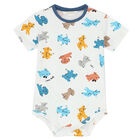 Baby Boys Blue & White Tracksuit Set (3 Piece), 1, hi-res