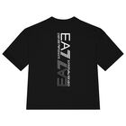 Boys Black Logo Oversized T-Shirt, 2, hi-res