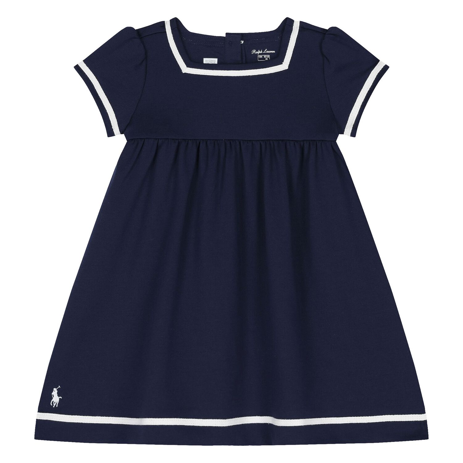 Baby Girls Navy Blue Logo Dress Set, 1, hi-res